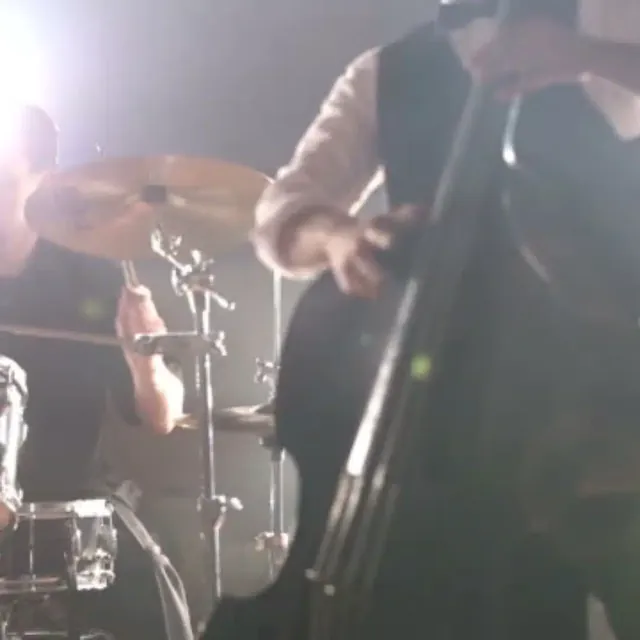 Jazz band with double bass and drums